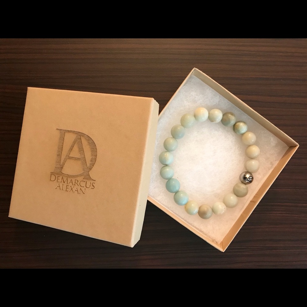 DeMarcus Alexan Amazonite Stone Bead Bracelet